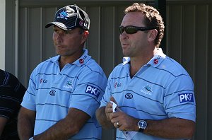 Ricky Stuart at the SG Ball trial - Raiders vs Sharks (Photo : ourfooty media)