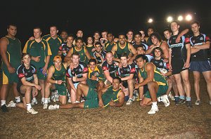 Australian Schoolboys and the Sharks Academy boyz at Shark Park (Photo : OurFootyMedia)