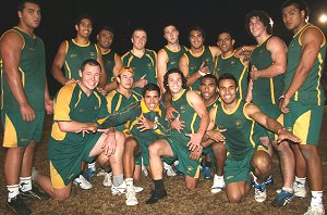 The 2011 Australian Schoolboys after the Cronulla Sharks Academy friendly training run (Photo : OurFootyMedia) 