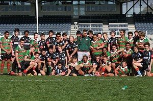 Cronulla Sharks U14's Academy with the Junior Rabbitoh's Team (Photo : OurFootyMedia)