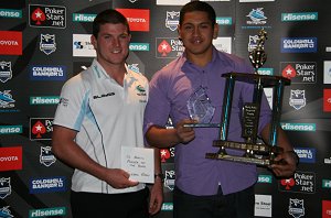 Chad Townsend & SG Ball Player of the Year Award winner Tokerau RARU (Photo : OurFootyMedia) 