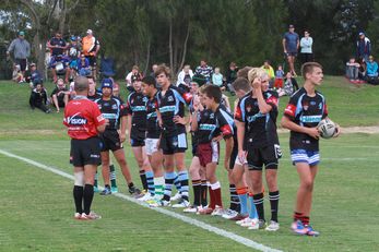 Sharks Academy v South West Sydney Academy of Sport u14s action (Photo : OurFootyMedia) 