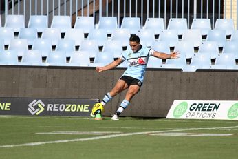 Valintine Holmes converts - Cronulla SHARKS v Gold Coast Titans U20s Rnd 1 ACTION (Photo : steve monty / OurFootyMedia) 