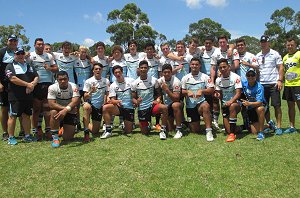 Cronulla Sharks Summer Academy Camp u17 after the game v Somoa (Photo : steve monty / OurFootyTeam) 
