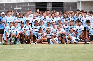 Cronulla Sharks Academy of Excellence u15s after the game v Bulldogs (Photo : steve monty / OurFootyTeam.com) 