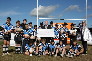NSW LAW Society hands over a cheque for $6,000 for Kick4Kids
