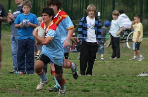 Ryan Giles thundering down towards the awaiting defence 