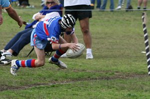 The Dragons hit back with a try in the corner and put Engadine in front again 