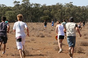 They're off - to catch the pig