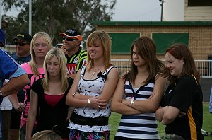 Some of the crowd at Larkin Oval 
