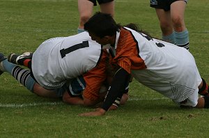 Jack Sommerfield crashes his way over the line for the match sealer 