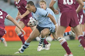 William Hopoate is a happy kid after signing a big deal. Photograph: Brett Costello / The Daily Telegraph