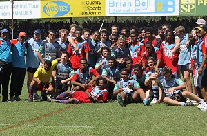 NSWRL Young Achivers U16's with the PNG boyz (Photo : NSWRL) 