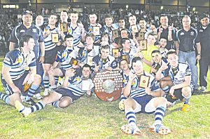 Macquarie Raiders under-18s after their premiership victory on Saturday.