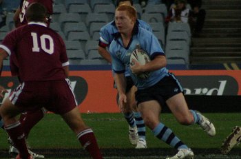Ben Jones running to the QLD line (Photo: ourfooty media) 