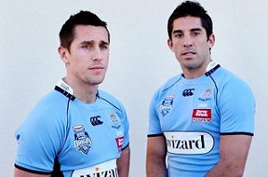 Mitchell Pearce with Roosters teammate Braith Anasta