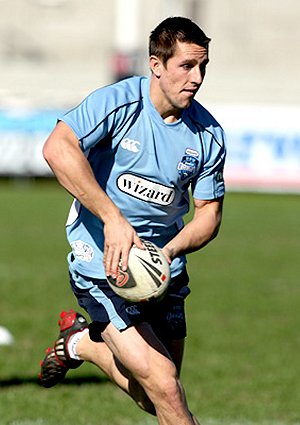 Mitchell Pearce at NSW State of Origin  training