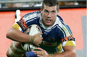 Titan Brett Delaney scores a second-half try