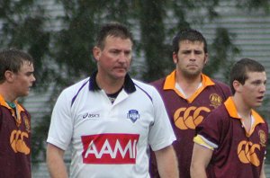 Doug Keen refereeing the opens at this years CCC Trials (Photo : ourfooty media)