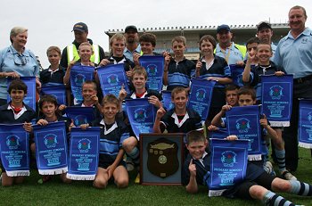 Muswellbrook Primary School celebrate their great Classic Shield win @ Shark Park (Photo's : Steve Montgomery / OurFootyTeam.com) 