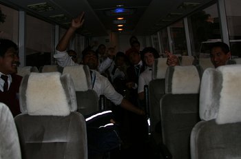On the Bus with the Hills SHS boyz (Photo : ourfootymedia)
