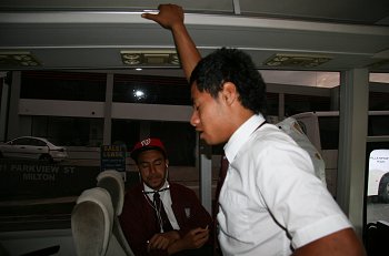 On the Bus with the Hills SHS boyz (Photo : ourfootymedia)
