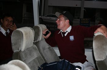 On the Bus with the Hills SHS boyz (Photo : ourfootymedia)