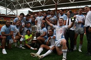 THE HILLS SH 2010 ARL SCHOOLBOYS CUP TROPHY CHAMPIONS (Photo : steve monty / OurFootyMedia) 