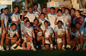 The Hills SHS Schoolboys Cup team celebrate their win over St. Greg's (Photo's : Steve Montgomery / OurFootyTeam.com)