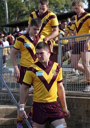 ARL Schoolboys Cup - Holy Cross Catholic College v Illawarra SHS action @St Marys Stadium (Photo : JOHN / OurFootyMedia)