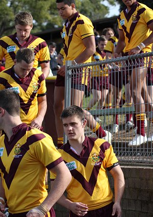 ARL Schoolboys Cup - Holy Cross Catholic College v Illawarra SHS action @St Marys Stadium (Photo : JOHN / OurFootyMedia)