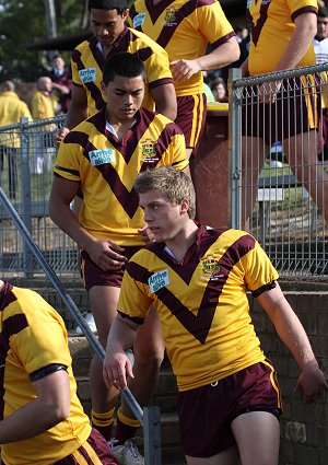 ARL Schoolboys Cup - Holy Cross Catholic College v Illawarra SHS action @St Marys Stadium (Photo : JOHN / OurFootyMedia)