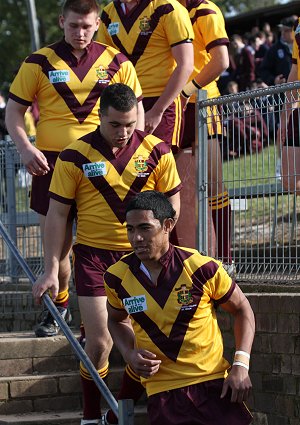 ARL Schoolboys Cup - Holy Cross Catholic College v Illawarra SHS action @St Marys Stadium (Photo : JOHN / OurFootyMedia)