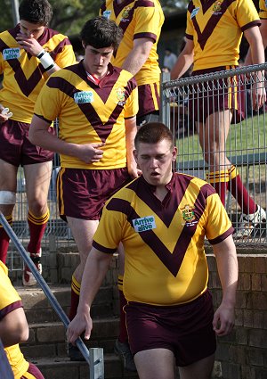 ARL Schoolboys Cup - Holy Cross Catholic College v Illawarra SHS action @St Marys Stadium (Photo : JOHN / OurFootyMedia)
