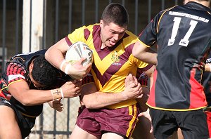 ARL Schoolboys Cup - Holy Cross Catholic College v Illawarra SHS action @St Marys Stadium (Photo : JOHN / OurFootyMedia)