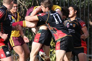 ARL Schoolboys Cup - Holy Cross Catholic College v Illawarra SHS action @St Marys Stadium (Photo : JOHN / OurFootyMedia)