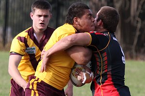 ARL Schoolboys Cup - Holy Cross Catholic College v Illawarra SHS action @St Marys Stadium (Photo : JOHN / OurFootyMedia)