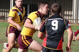 ARL Schoolboys Cup - Holy Cross Catholic College v Illawarra SHS action @St Marys Stadium (Photo : JOHN / OurFootyMedia)