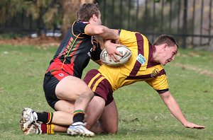 ARL Schoolboys Cup - Holy Cross Catholic College v Illawarra SHS action @St Marys Stadium (Photo : JOHN / OurFootyMedia)