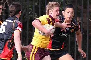 ARL Schoolboys Cup - Holy Cross Catholic College v Illawarra SHS action @St Marys Stadium (Photo : JOHN / OurFootyMedia)