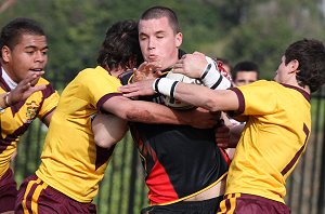ARL Schoolboys Cup - Holy Cross Catholic College v Illawarra SHS action @St Marys Stadium (Photo : JOHN / OurFootyMedia)