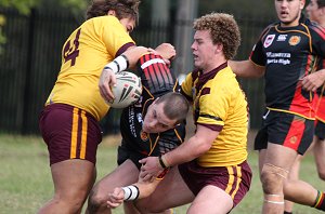 ARL Schoolboys Cup - Holy Cross Catholic College v Illawarra SHS action @St Marys Stadium (Photo : JOHN / OurFootyMedia)