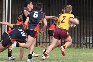 ARL Schoolboys Cup - Holy Cross Catholic College v Illawarra SHS action @St Marys Stadium (Photo : JOHN / OurFootyMedia)