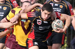 ARL Schoolboys Cup - Holy Cross Catholic College v Illawarra SHS action @St Marys Stadium (Photo : JOHN / OurFootyMedia)