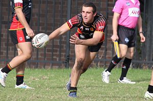 ARL Schoolboys Cup - Holy Cross Catholic College v Illawarra SHS action @St Marys Stadium (Photo : JOHN / OurFootyMedia)