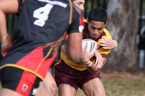 ARL Schoolboys Cup - Holy Cross Catholic College v Illawarra SHS action @St Marys Stadium (Photo : JOHN / OurFootyMedia)