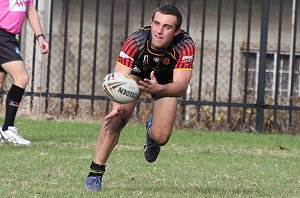 ARL Schoolboys Cup - Holy Cross Catholic College v Illawarra SHS action @St Marys Stadium (Photo : JOHN / OurFootyMedia)