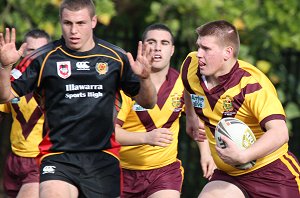 ARL Schoolboys Cup - Holy Cross Catholic College v Illawarra SHS action @St Marys Stadium (Photo : JOHN / OurFootyMedia)