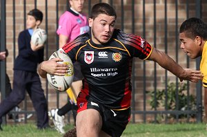 ARL Schoolboys Cup - Holy Cross Catholic College v Illawarra SHS action @St Marys Stadium (Photo : JOHN / OurFootyMedia)