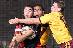 ARL Schoolboys Cup - Holy Cross Catholic College v Illawarra SHS action @St Marys Stadium (Photo : JOHN / OurFootyMedia)